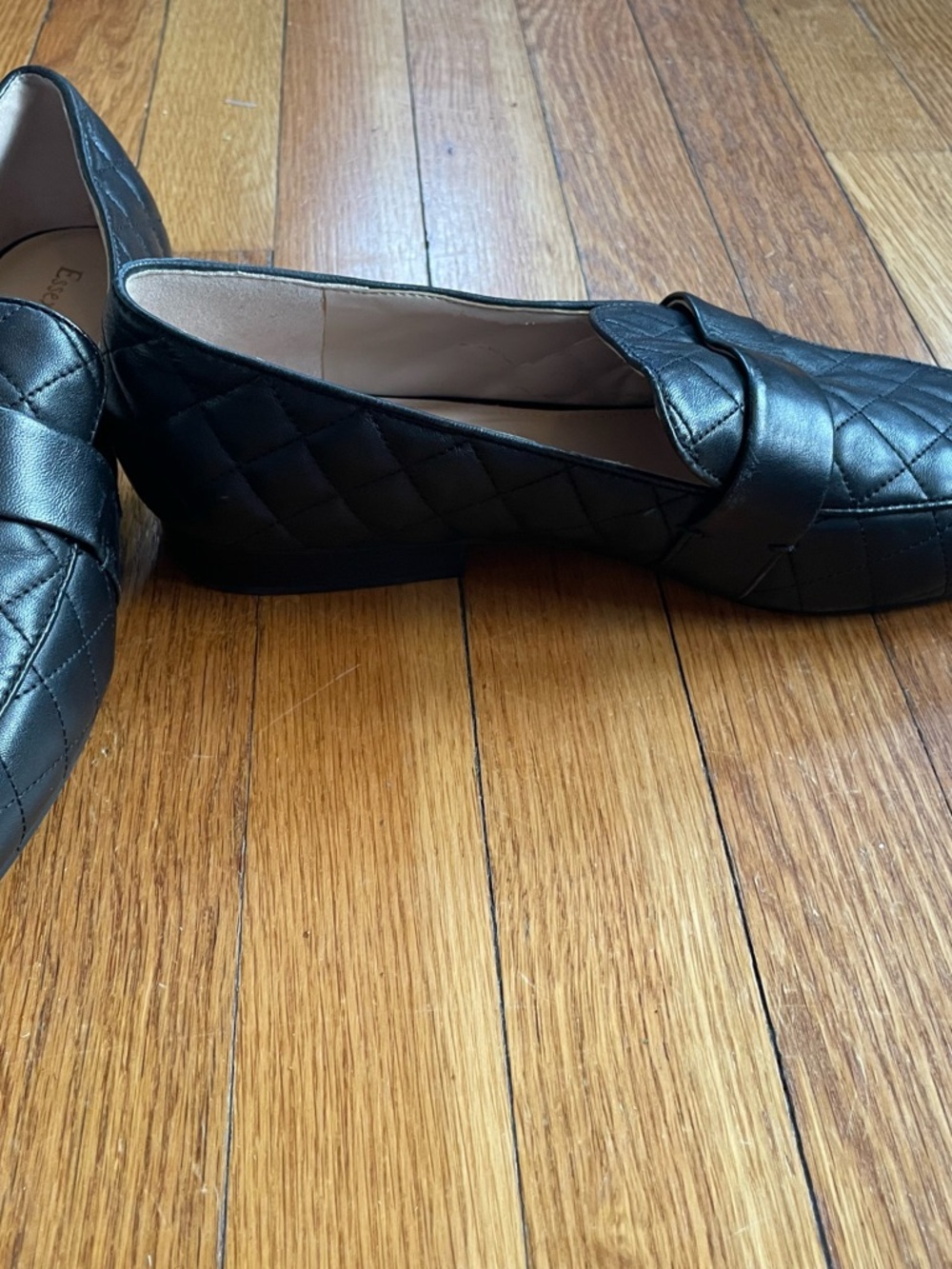 Essex Lane Tessie Quilted Black Loafers Women’s Size 10M Slip On Flats - Picture 5 of 11